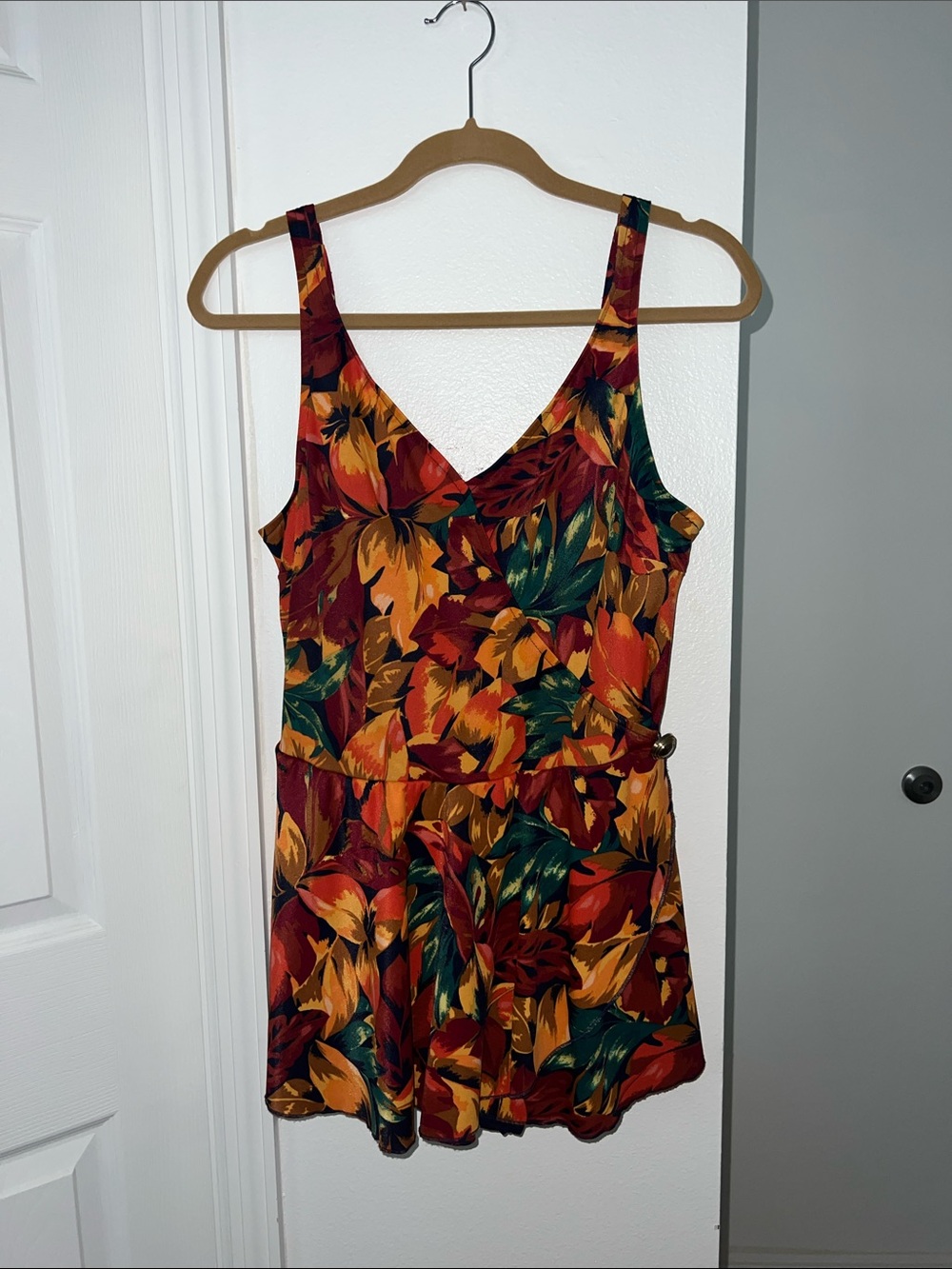 Jantzen Tropical Print Swimwear One Piece Bathing Suit